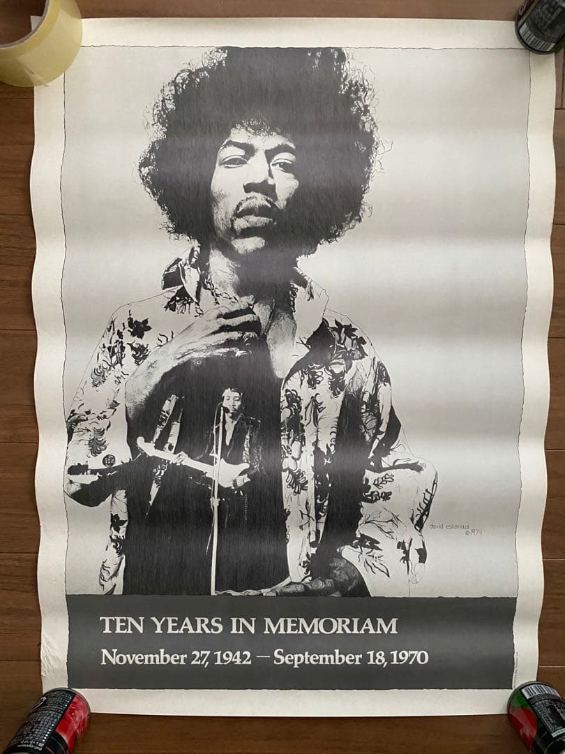 Dead stock Jimi Hendrix ヴィンテージポスター！1979年
