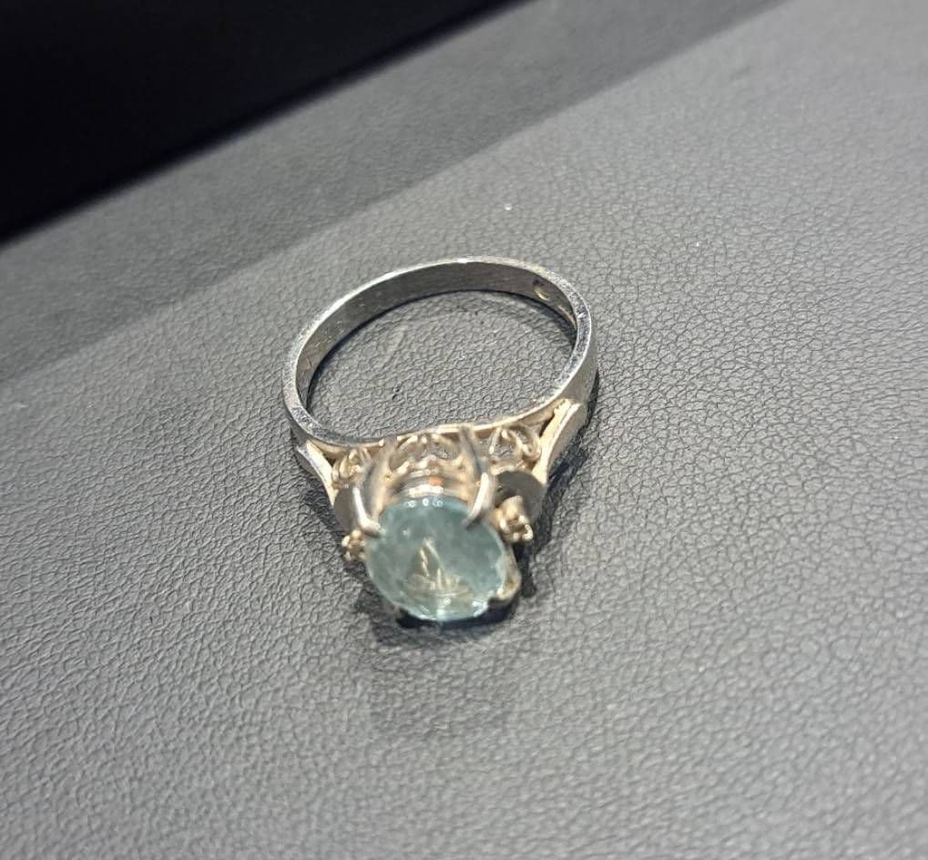 a*a様 Pt900 リング アクアマリン 鑑定書付き