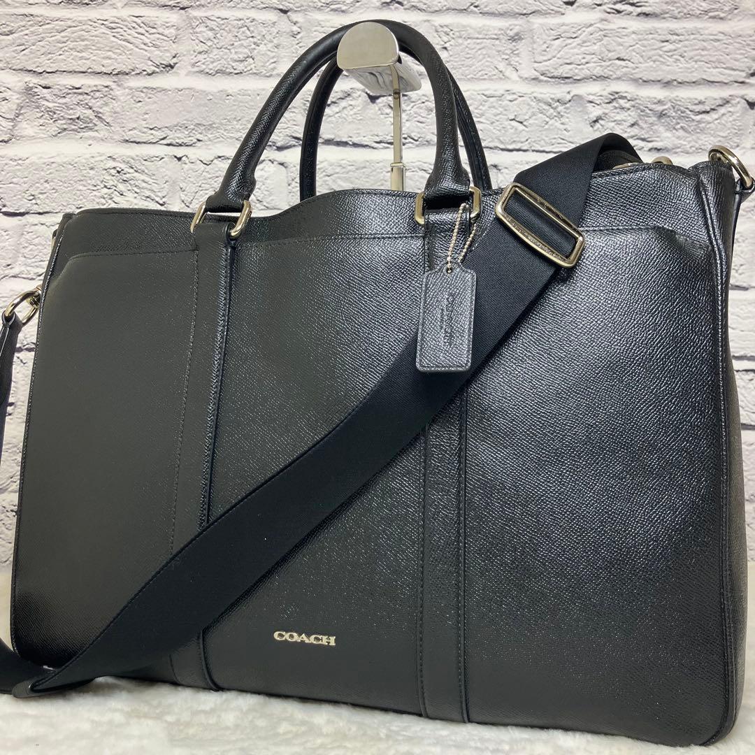 コーチ✨メトロポリタン サフィアーノレザー A4 2way ビジネスバッグ 黒