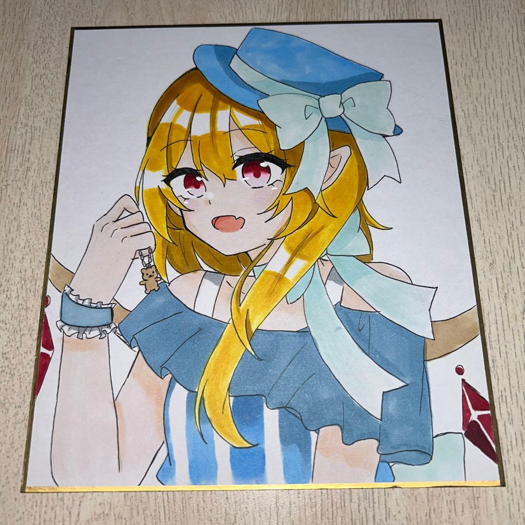 東方project 手描き レミリア フラン 色紙 - メルカリ