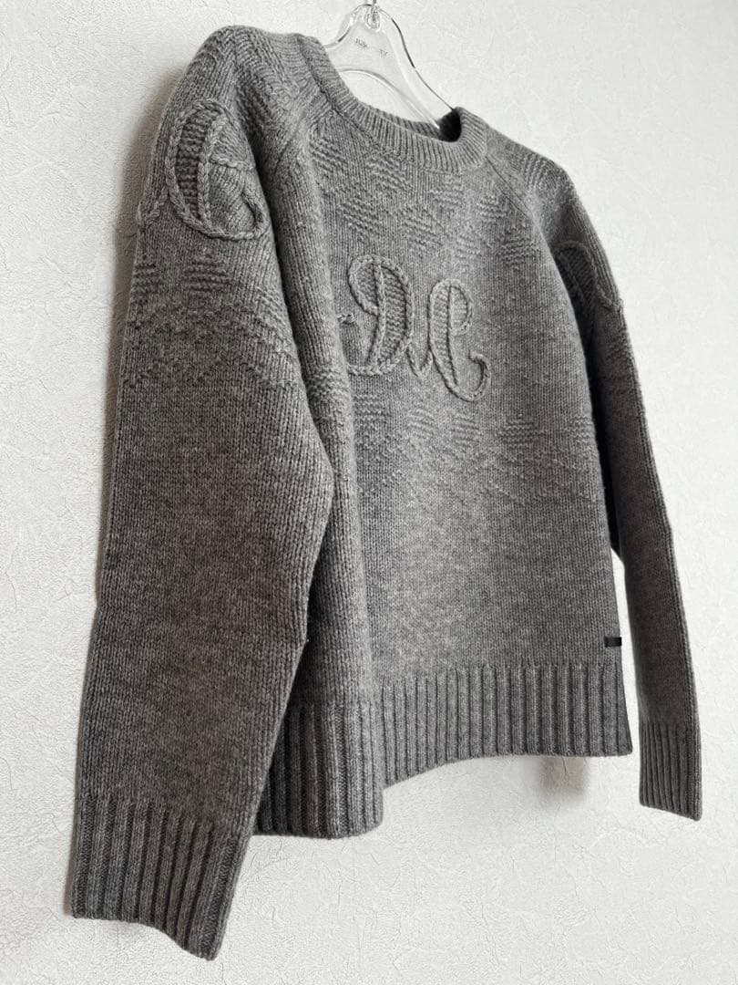 MORABITO BLANC モラビト　ブラン　メリノウールロゴ刺繍ニット