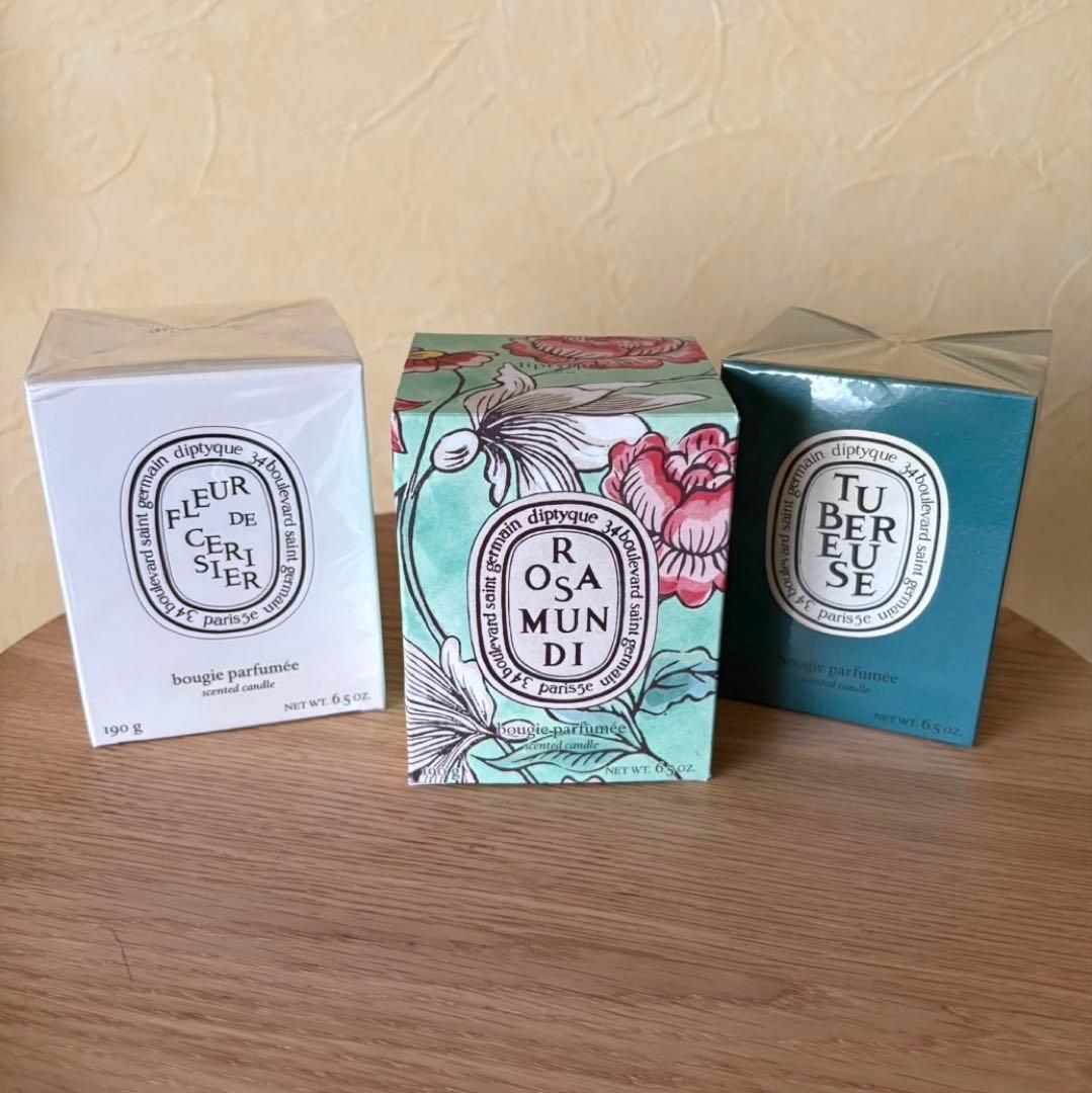 ディプティック ロサムンディ. テュベルーズ. フルール ド スリジエ3点セット