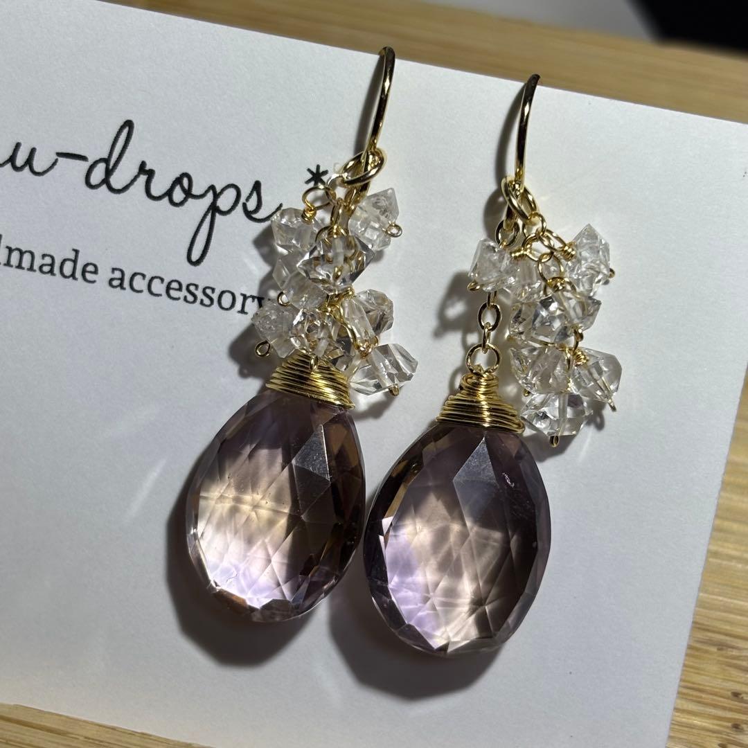 【専用です】14kgf♦︎アメトリン《大粒》✳︎ピアス・ネックレス・他計4点