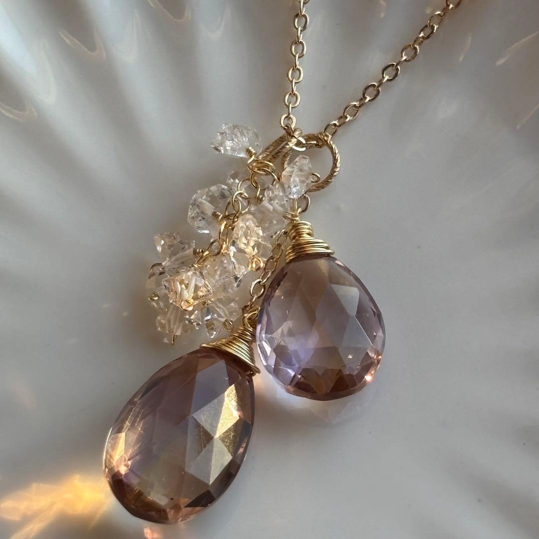 【専用です】14kgf♦︎アメトリン《大粒》✳︎ピアス・ネックレス・他計4点