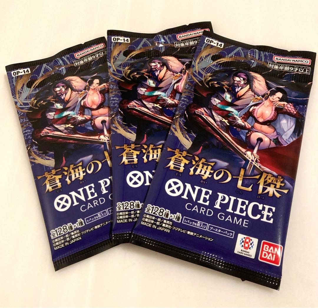 新品】ワンピースカード 蒼海の七傑 3パック ワンピ OP-14 - メルカリ