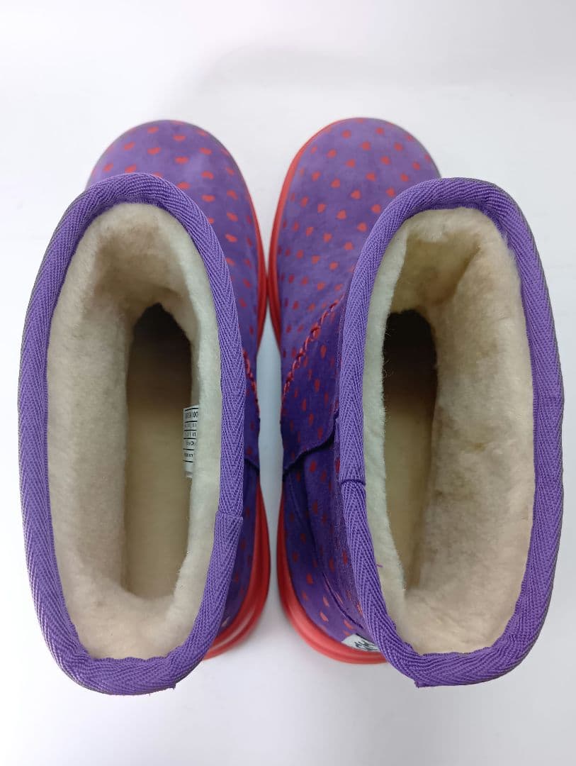 UGG アグ ハート柄 ムートンブーツ パープル 26.5cm