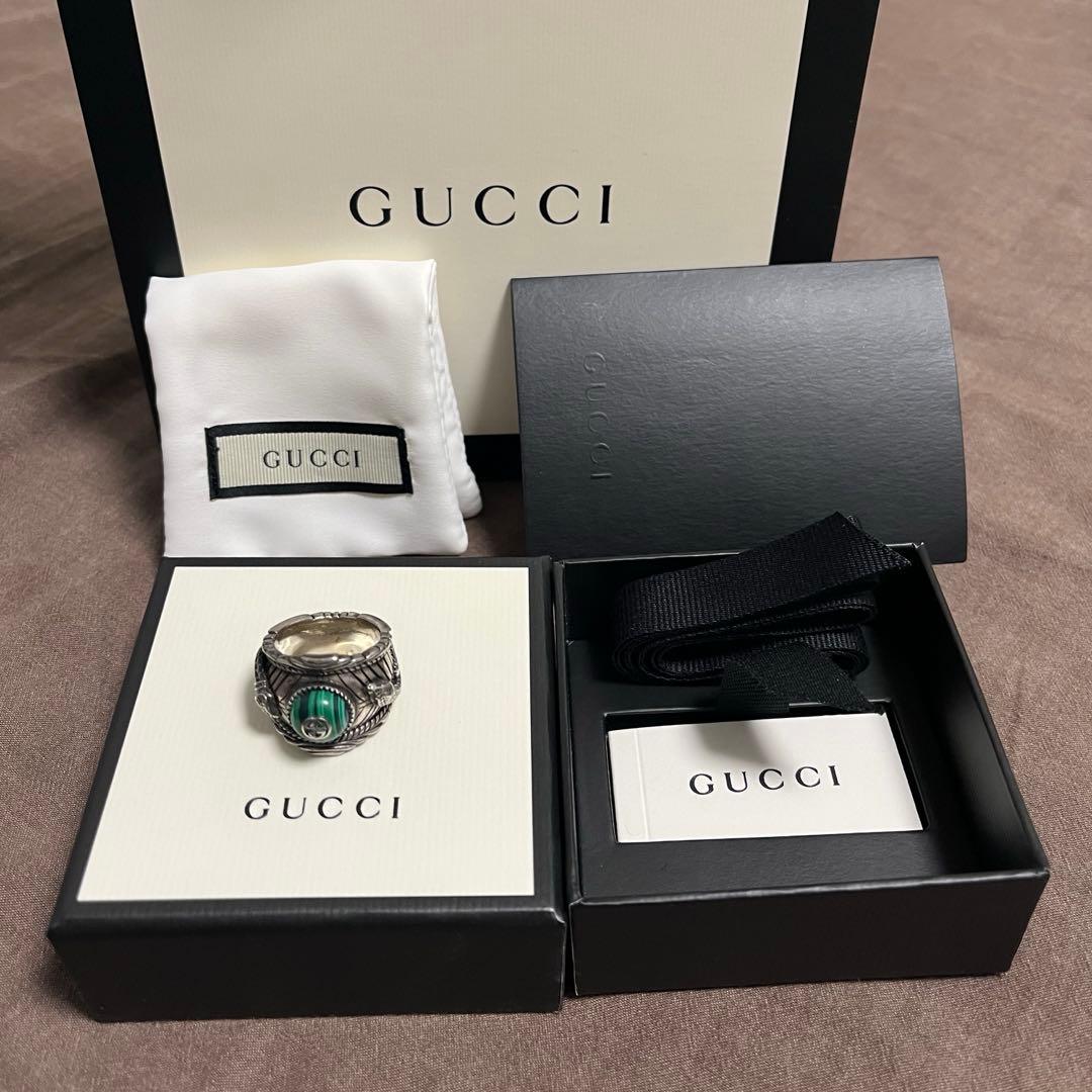 グッチ ガーデン スネーク リング キャットヘッド シルバー ミケーレ