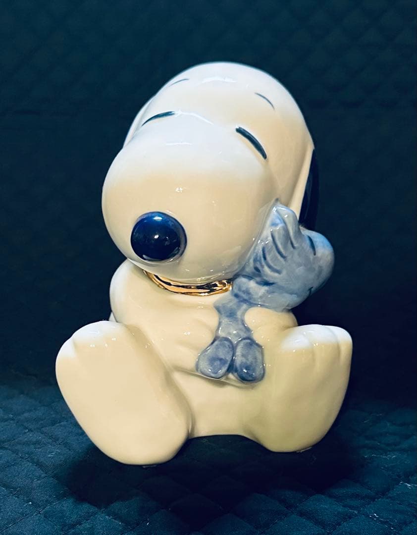 スヌーピー＆ウッドストック 陶器製テーブルランプ