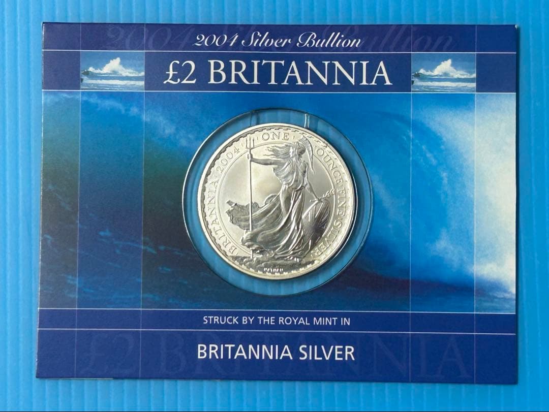 【希少】 2004年 ブリタニア 銀貨イギリスロイヤルミント専用ホルダー入り
