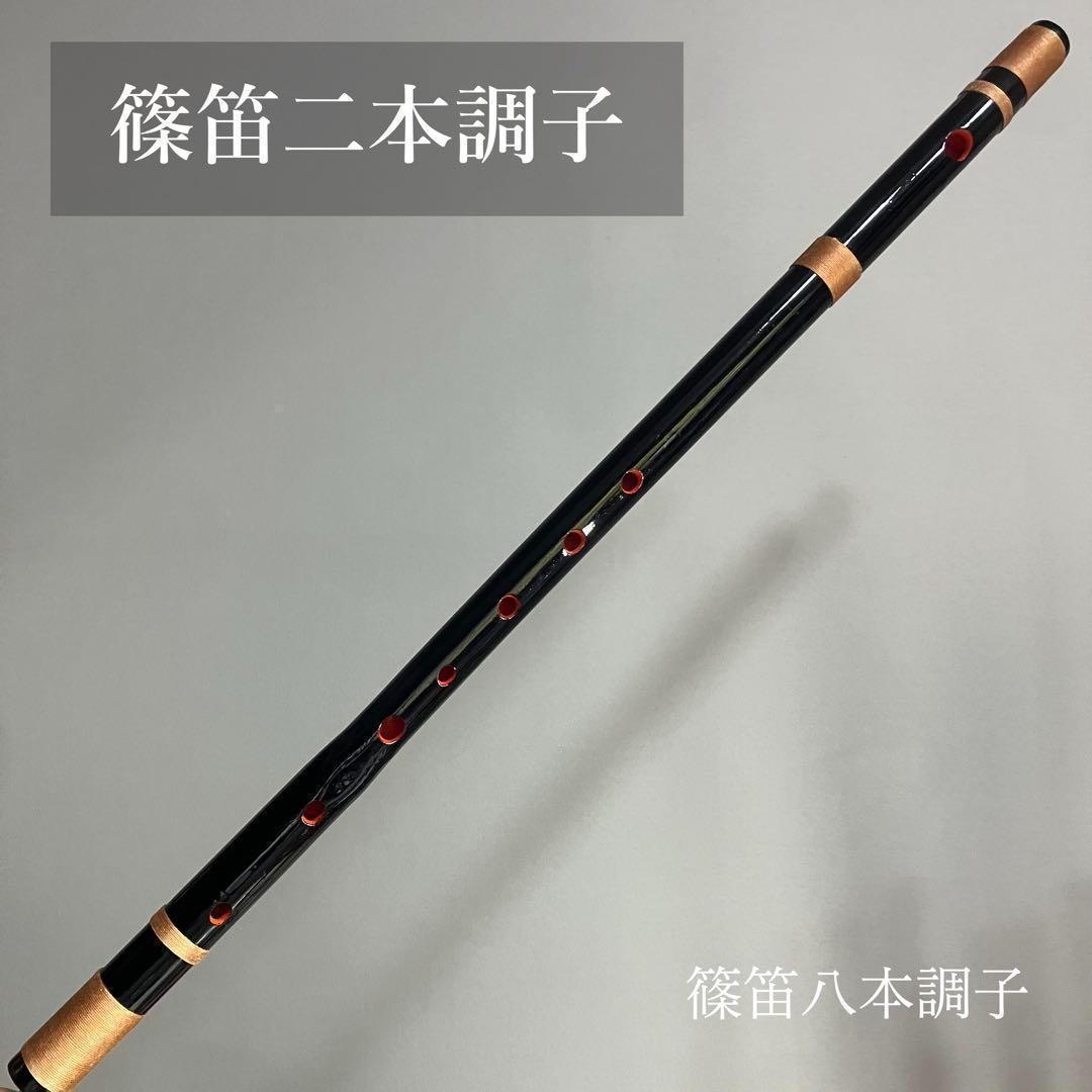 【二本調子 F#管】MR2-14 唄物　ドレミ調　天地糸巻黒塗　西洋音階　竹笛