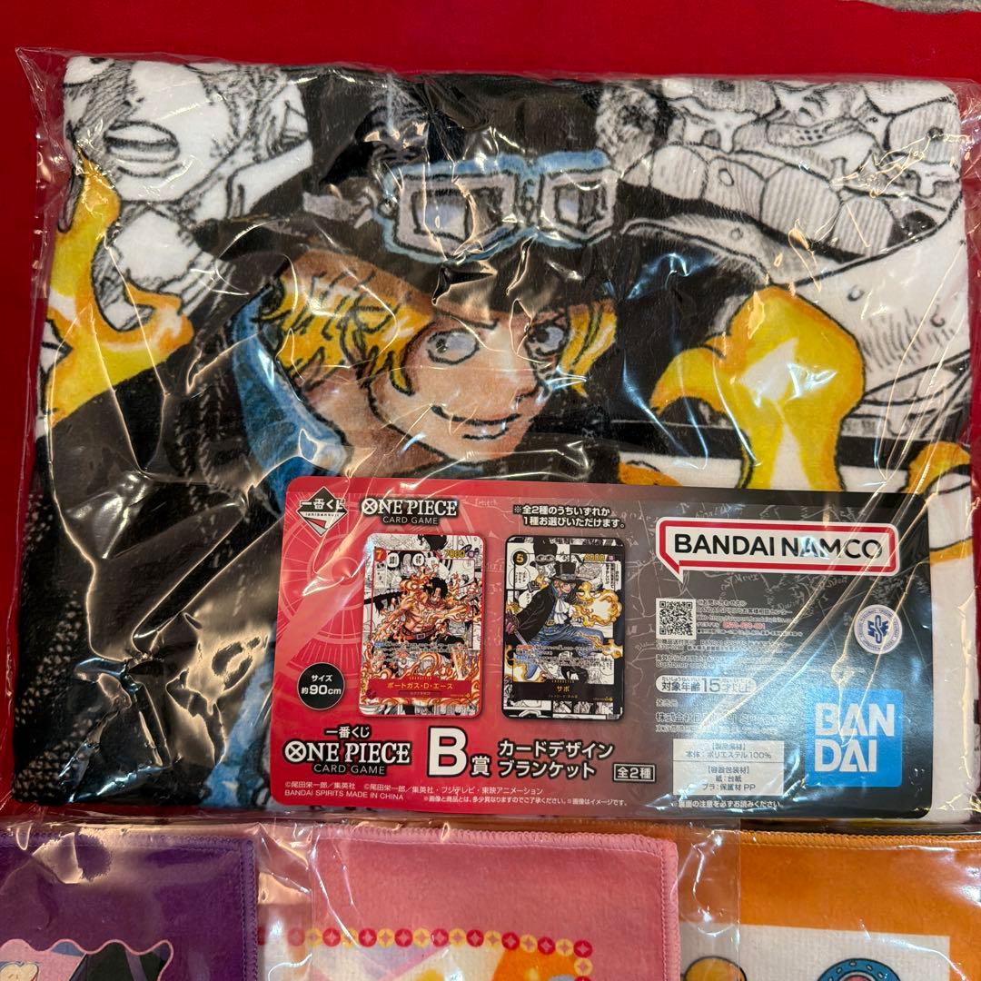 ✟*✟様 一番くじ ワンピースカードゲーム B賞 サボ F賞タオル4点 計5
