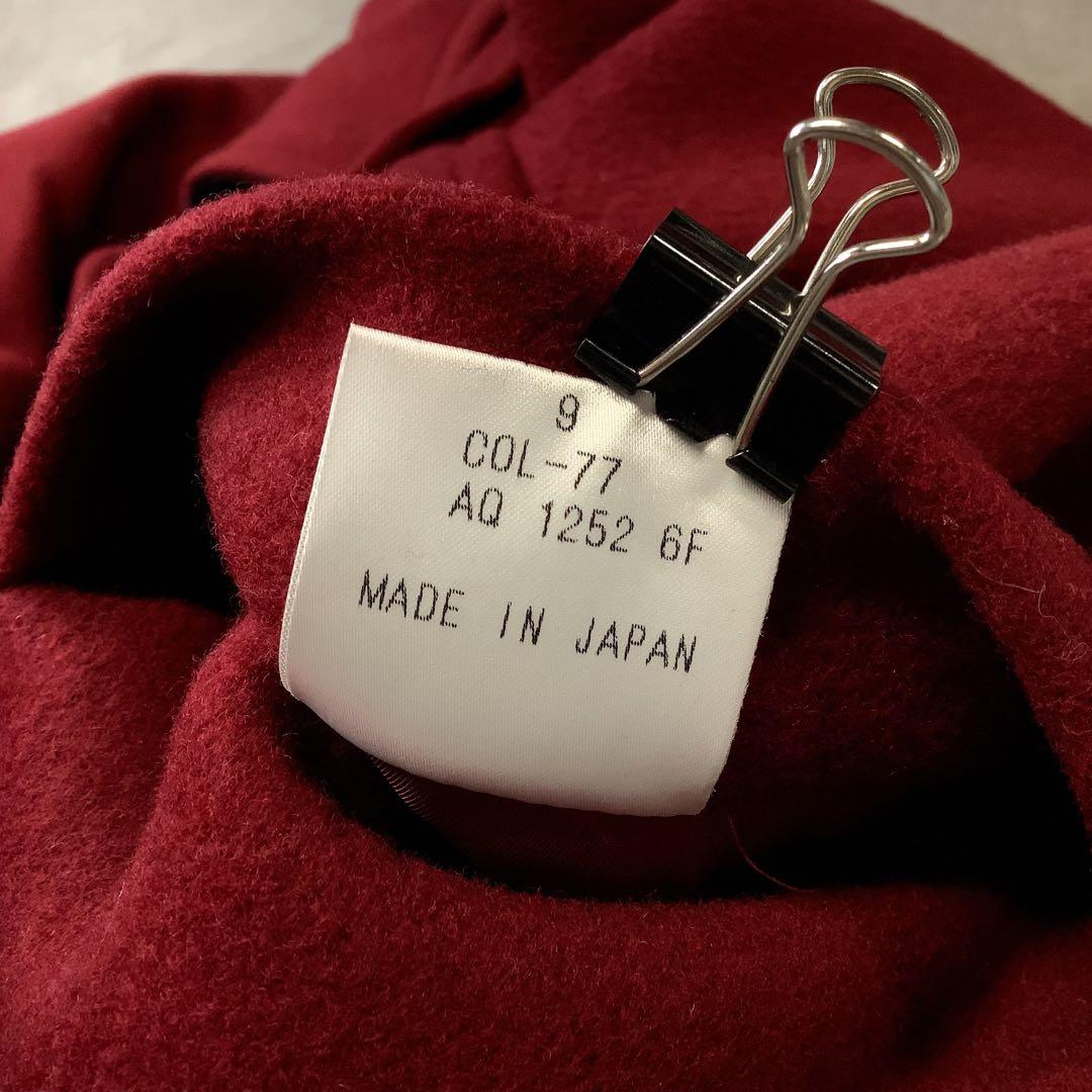 Aquascutum ウール ダッフル コート レッド - メルカリ