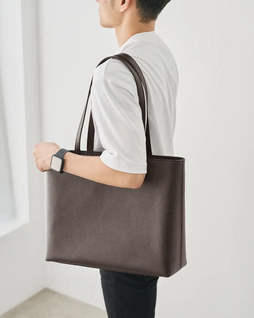 Hushtugレザートート　ブラウン