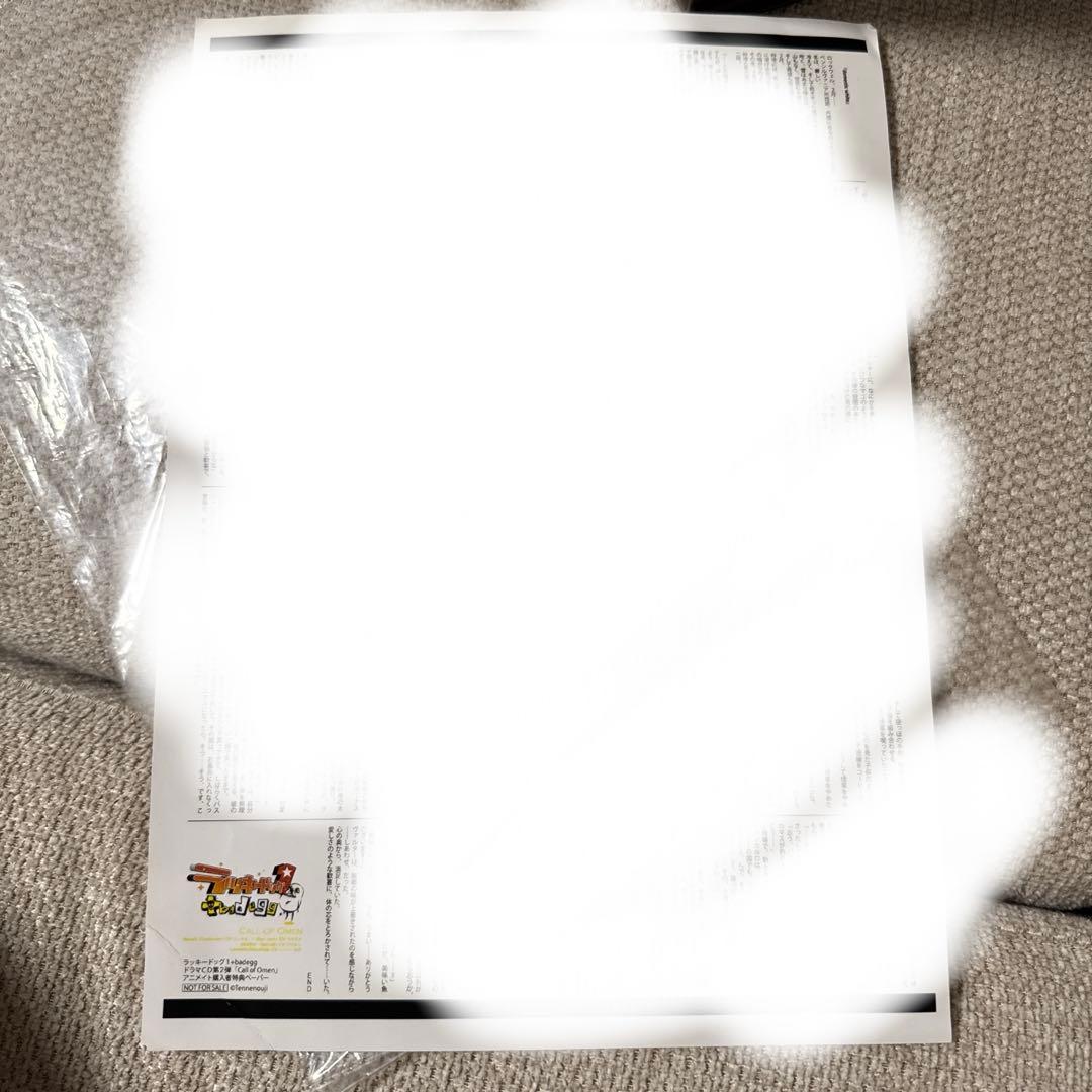 ラッキードッグ1＋bad egg ドラマCD 第2弾　アニメイト 特典 ペーパー