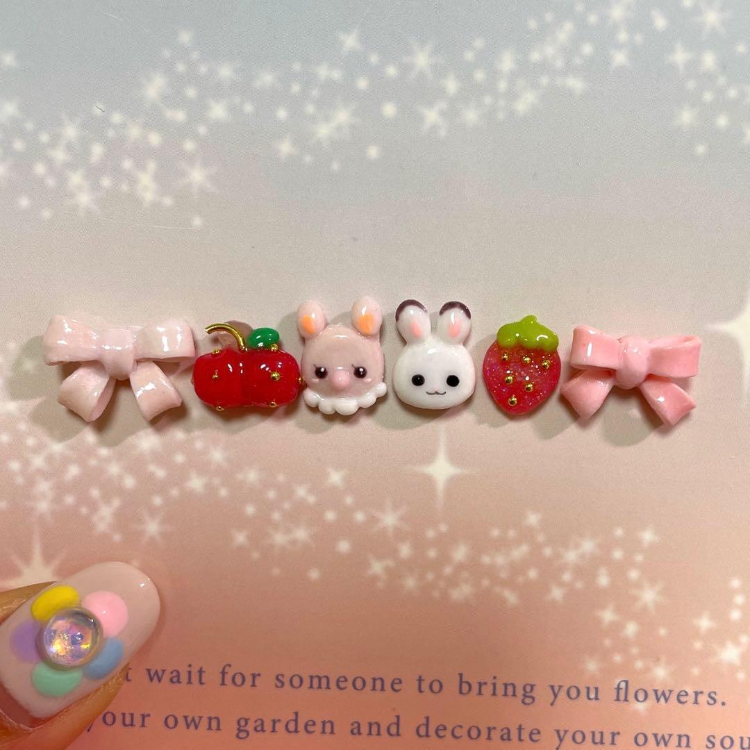 3dネイルパーツ うさぎ どうぶつ ネイルパーツ