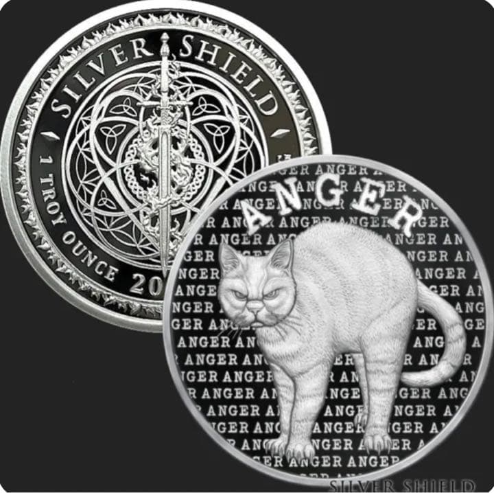 2点おまとめ☆限定 猫 銀貨 シルバーシールド 1oz