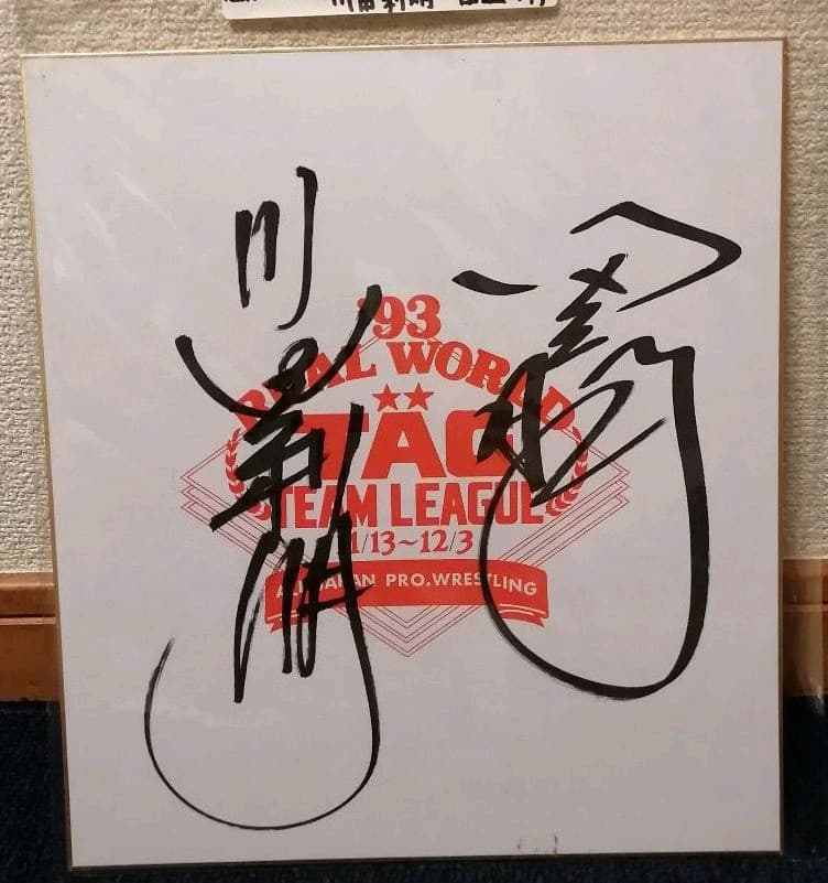 全日本プロレス 川田利明 田上明 直筆サイン(オフィシャル色紙) - メルカリ