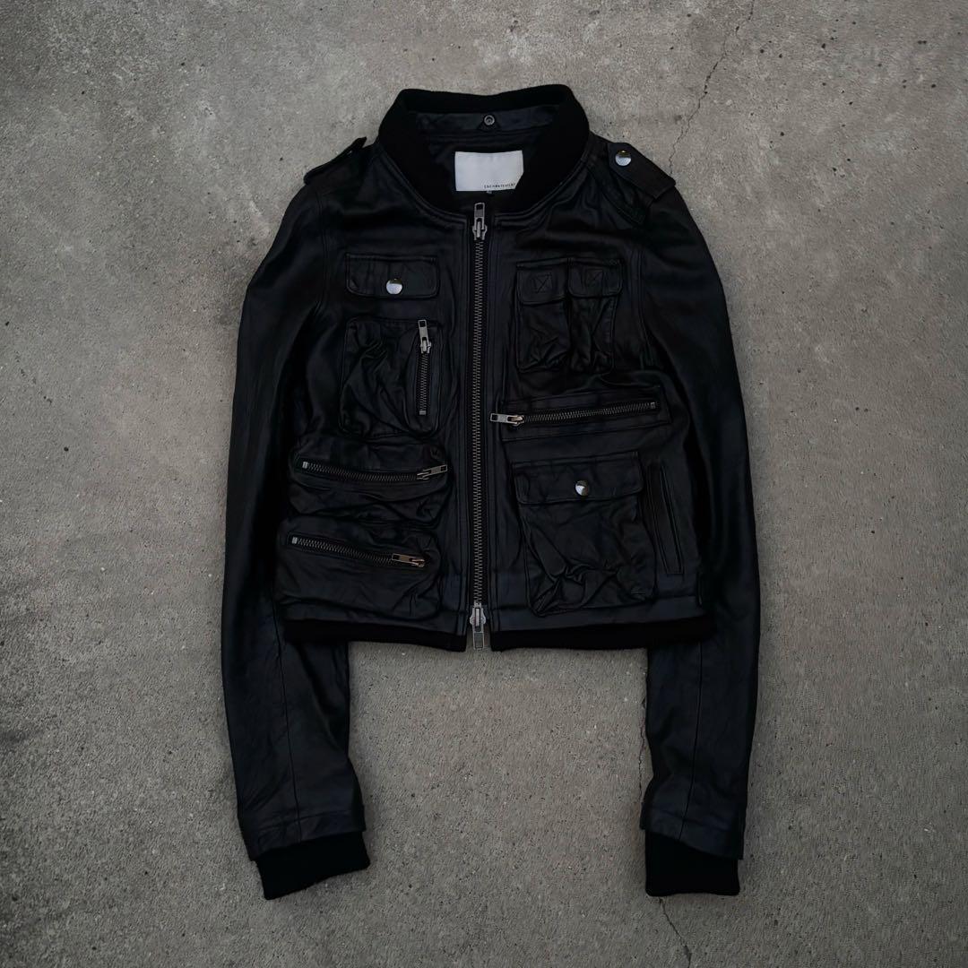 00's archive gimmick Leather jacket y2k - メルカリ