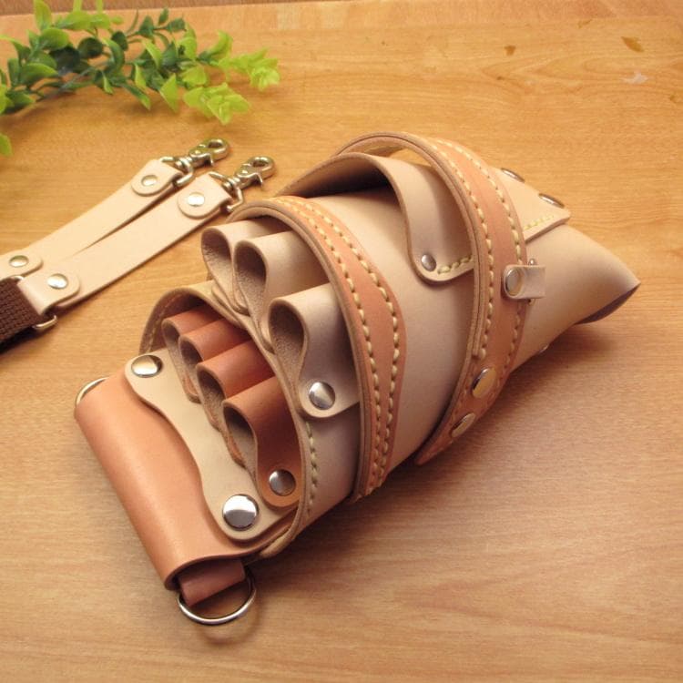 ヌメ革ナチュラル＆うす茶色 7丁差し シザーケース SCA-254/ND - メルカリ