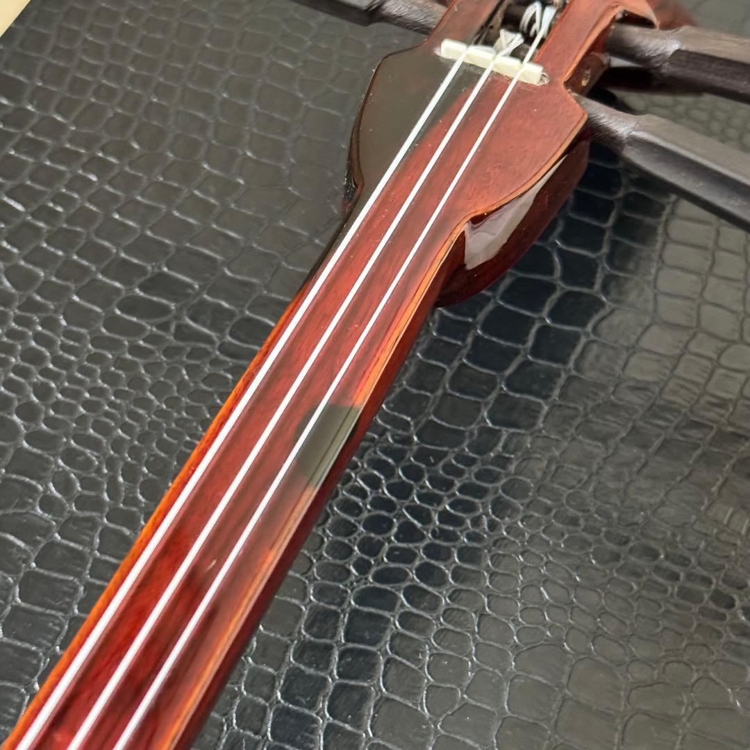 クーリー様□三線□仲嶺盛文□本皮楔(クサビ)張り□カマゴン黒檀□未