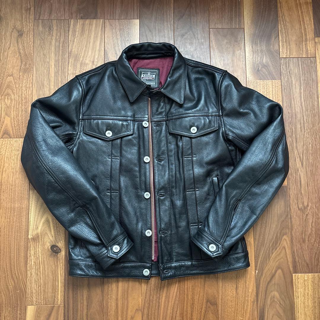 【一時値下げ中】KADOYAレザージャケット 本革 牛革 カドヤ バイクウェア