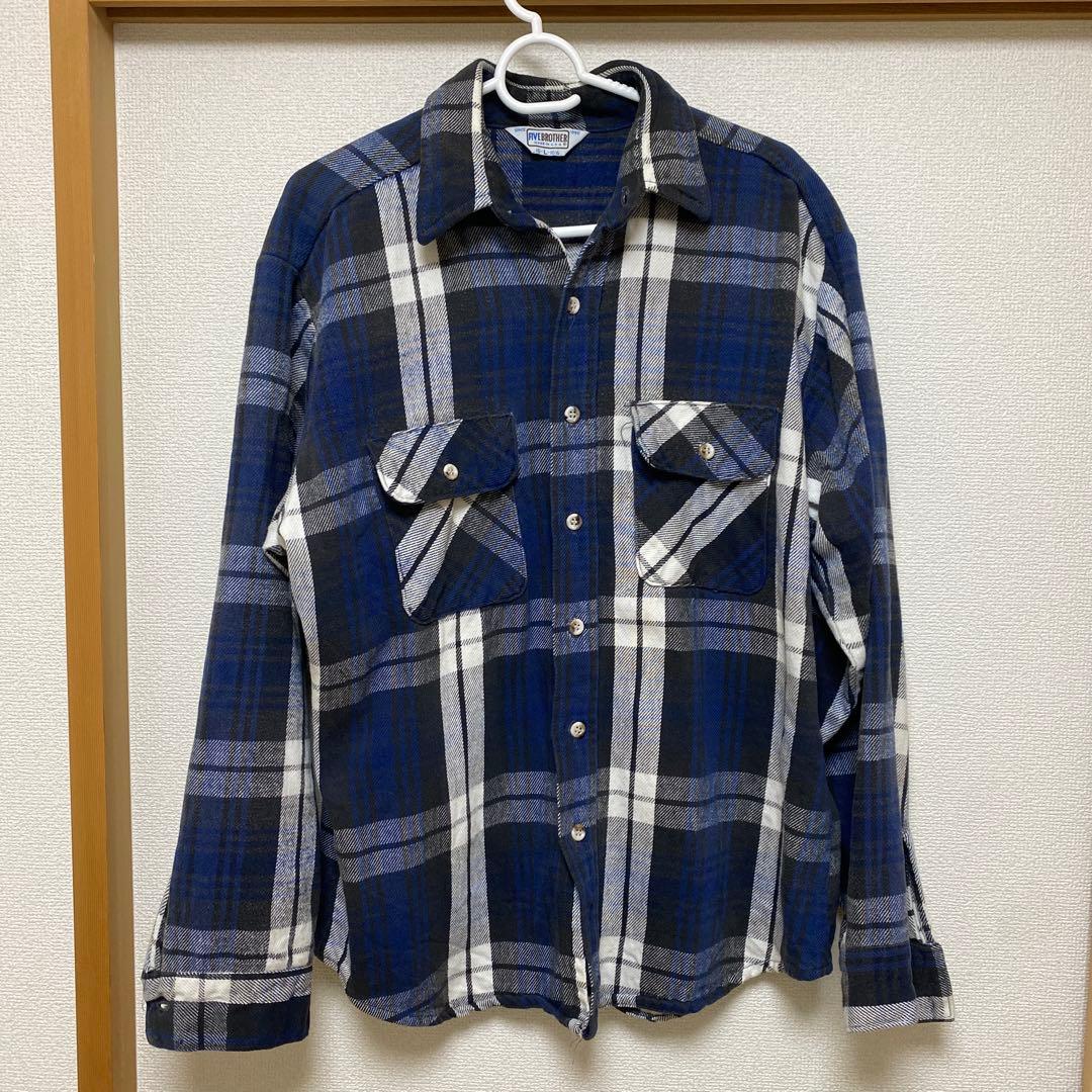 FIVE BROTHER 長袖ネルシャツ 16-L-16½ USA製