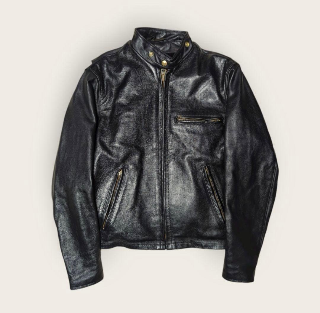 80s USA製 ショット 641EVS シングルライダースジャケット Sサイズ