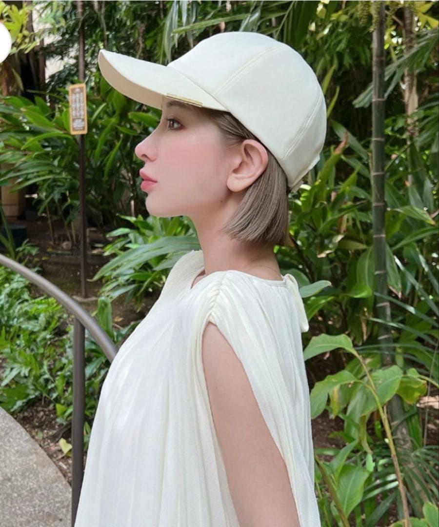 しいちゃん　遮光帽子アイボリー