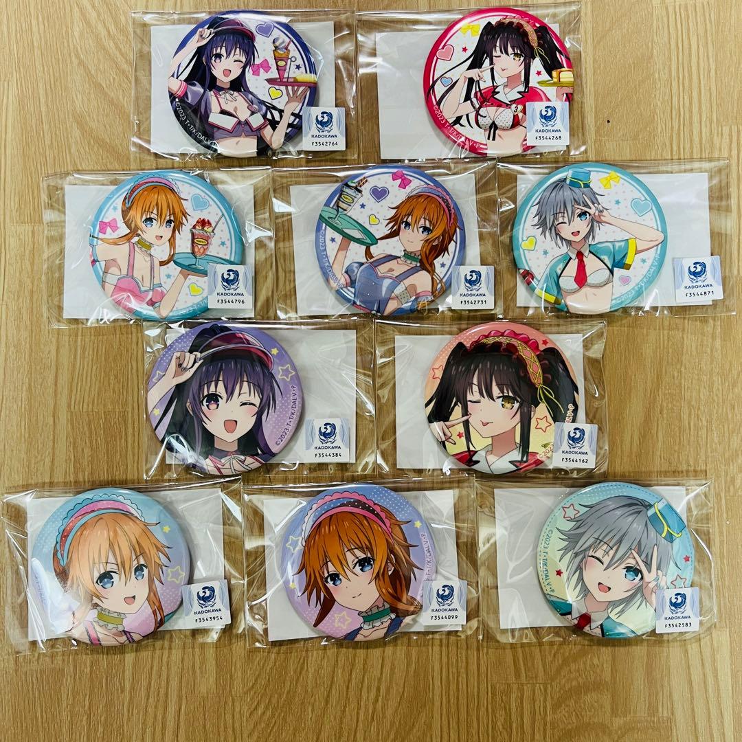 10種 コンプセット 缶バッジ デートアライブ ダイナー くじコレ
