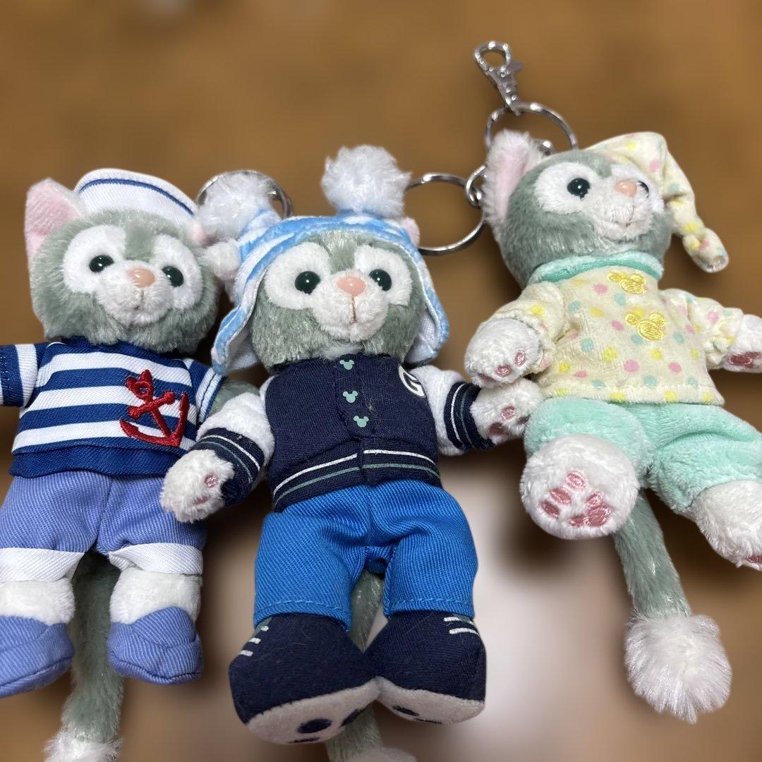 海外 ディズニー ジェラトーニ ぬいぐるみマスコット キーホルダー 3体セット
