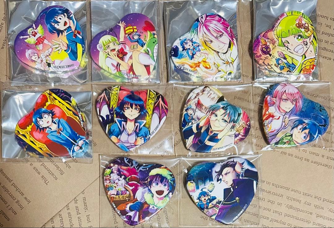 魔入りました!入間くん ハート缶バッジ セット 魔入りました！入間くん in NAMJATOWN 悪魔級魔茶会 ハート缶バッジ