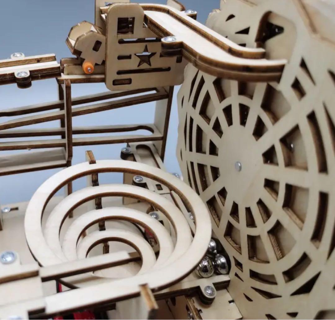 モーター ビー玉コロコロ コースター 組み立て式 3Dパズル ピタゴラ