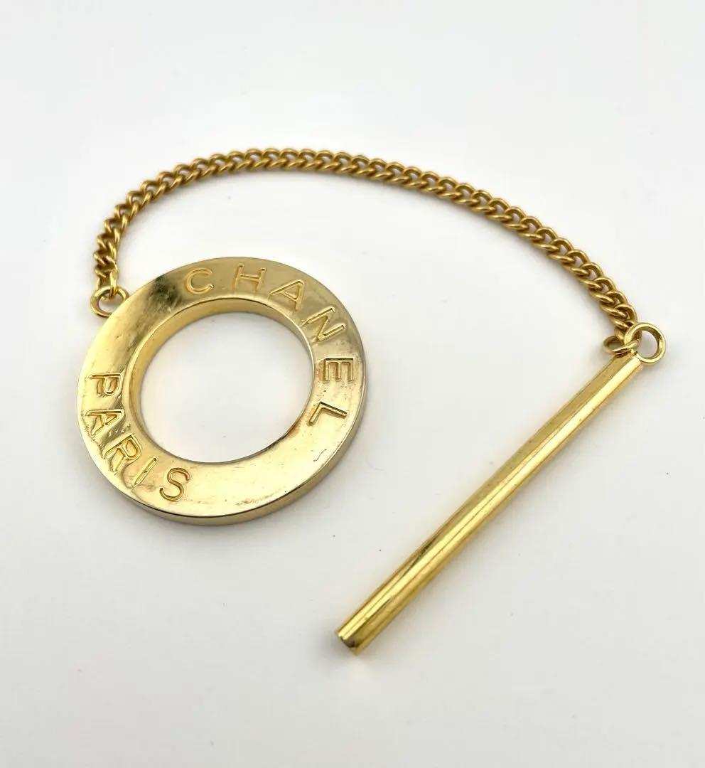 美品 シャネル スカーフリング ハイブランド サークル ゴールド 高級