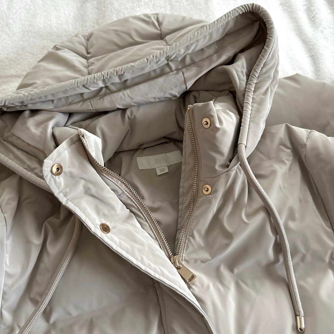 ZARA セミロング丈ラバー加工ウィンド ブレーカーアノラック L - メルカリ