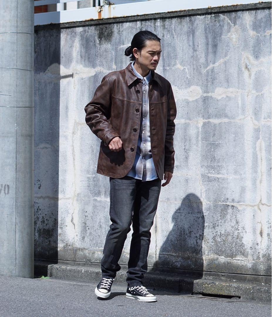 G*n様 【定価30万超え】RRL カウレザー カーコートXXL キムタク - メルカリ