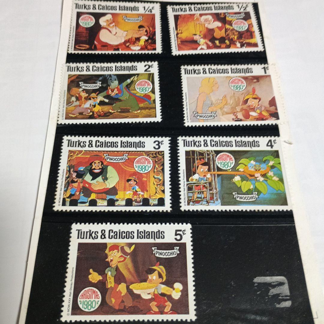 タークス・カイコス諸島 ピノキオ 切手セット 1980年 未使用7枚セット