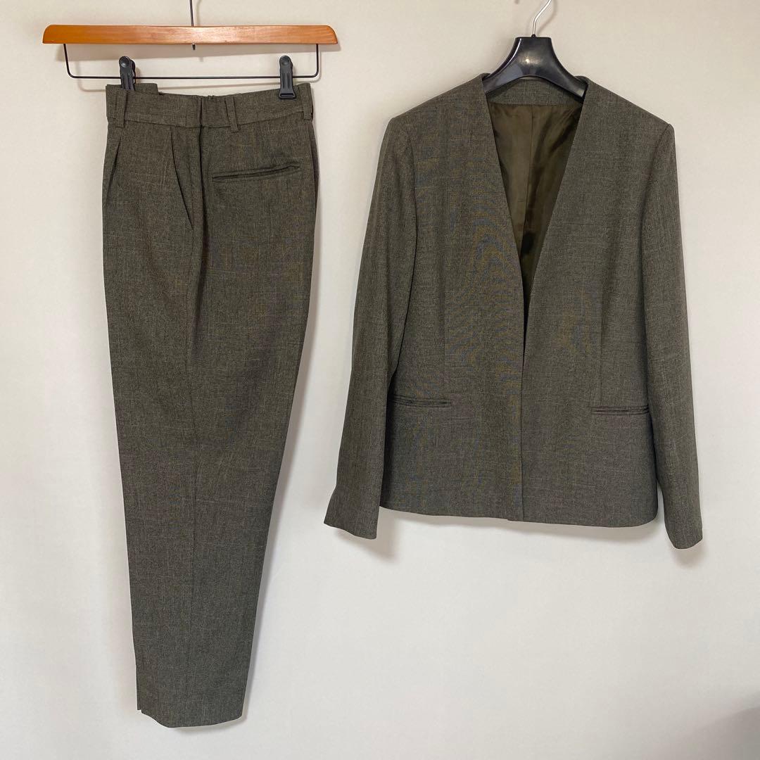 スーツセレクト パンツスーツ L W68 ストレッチ 営業職 Vカラー DMW