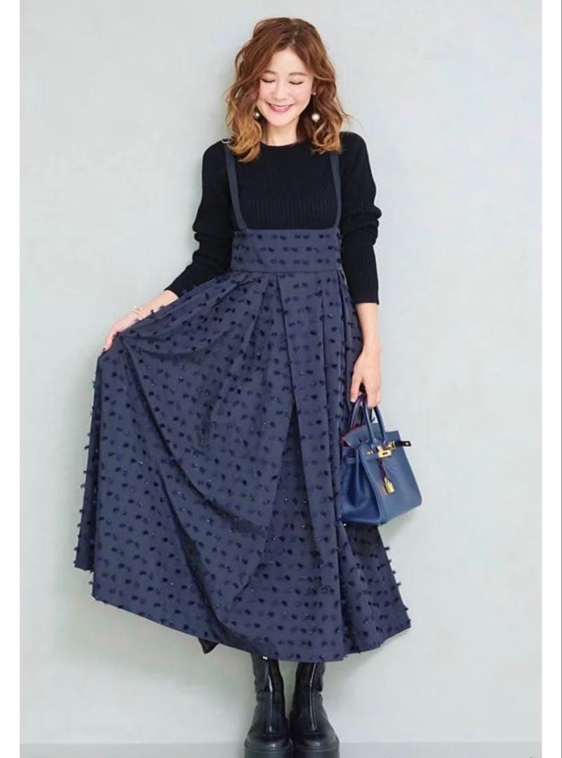 obli 米沢別注フリンジジャンパースカート 1サイズ