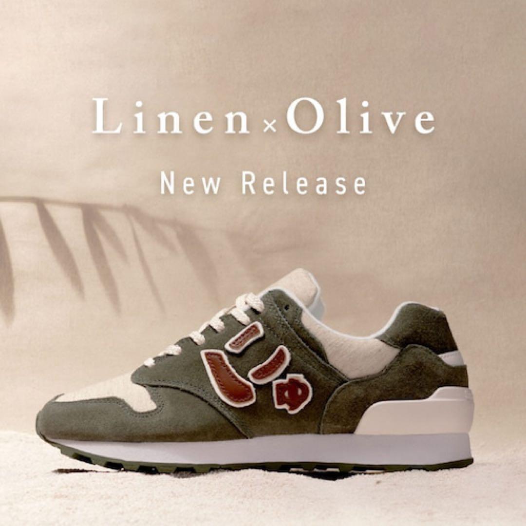 値引き中SANGACIO にゅーず Linen × Olive スニーカー 26
