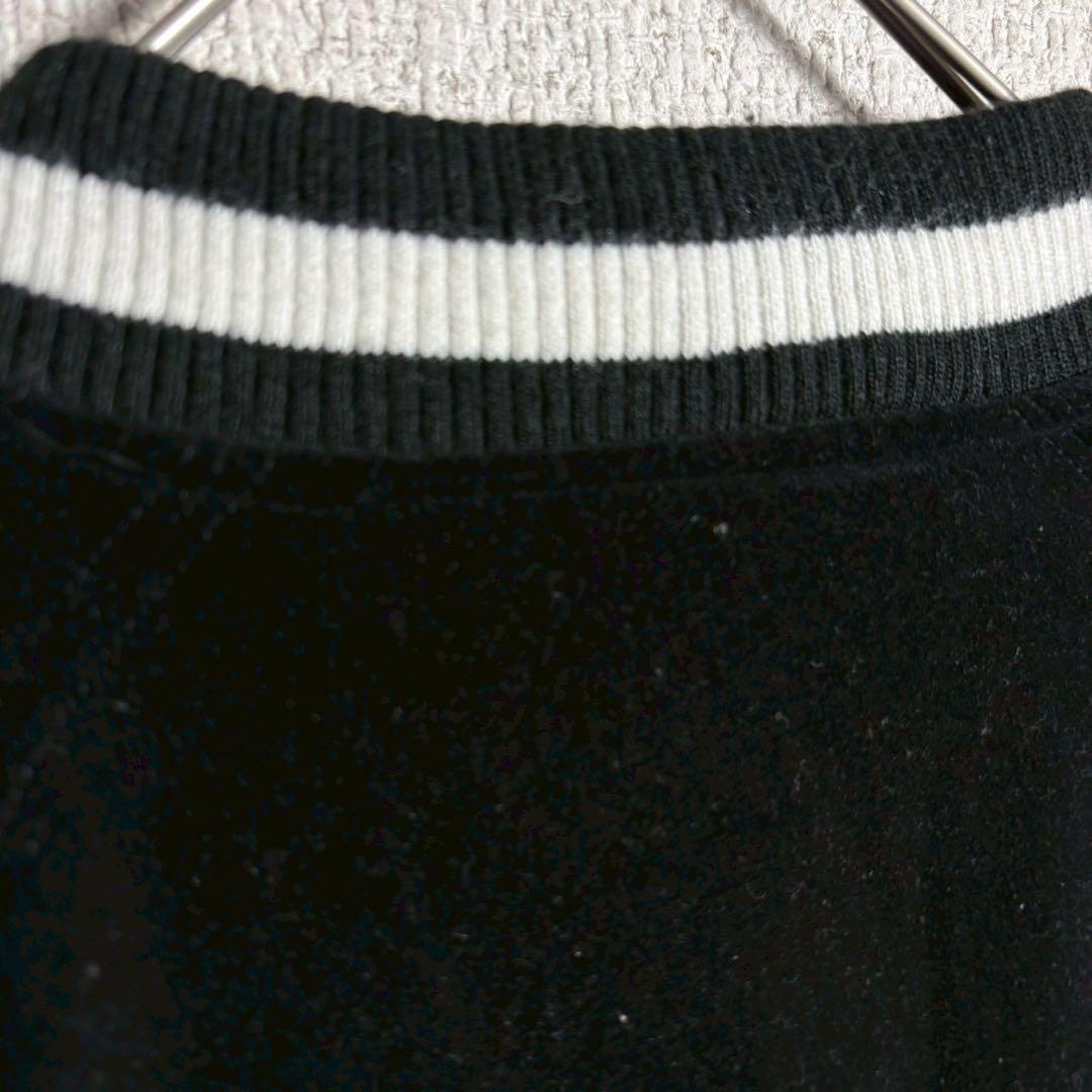 スカジャン 別珍 ベロア ブラック 刺繍 日本地図 富士山 ドラゴン L