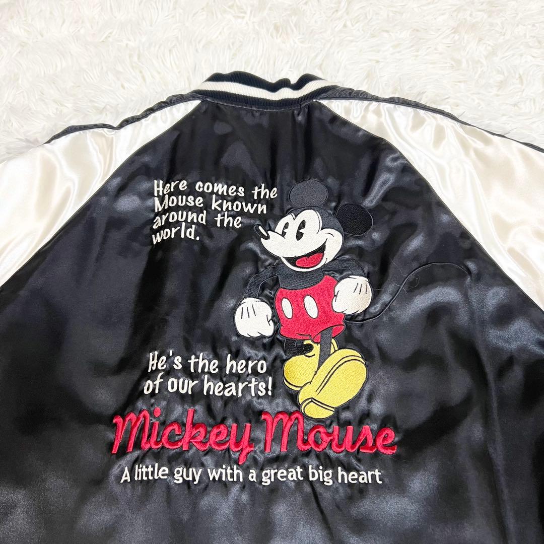新品タグ付き✨Disney ディズニー スカジャン ミッキーマウス 刺繍 LL