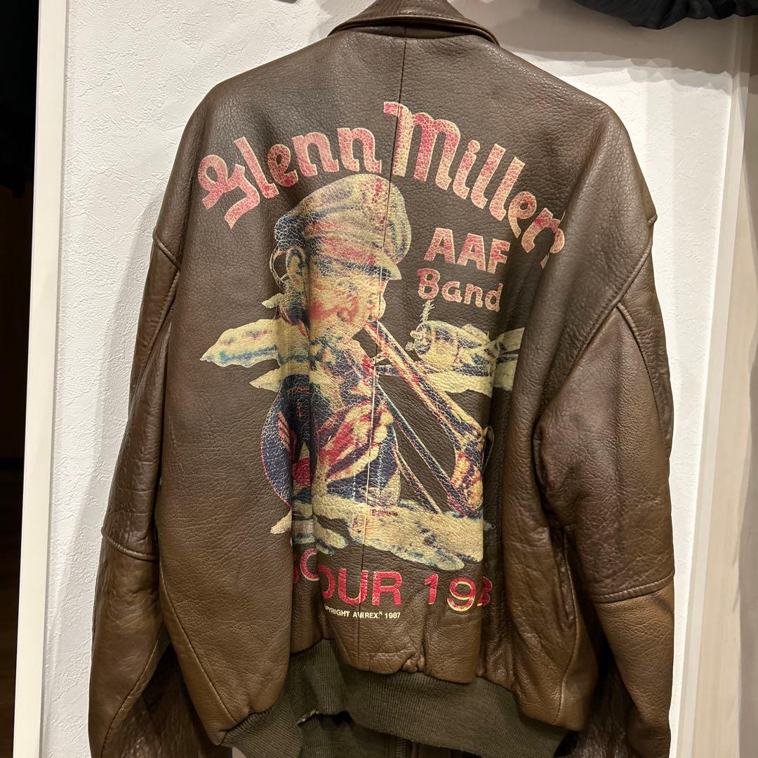グレンミラーAAFBandツアーレザージャケット アヴィレックス] AVIREXグレン・ミラーズ AAFバンド レザージャケット