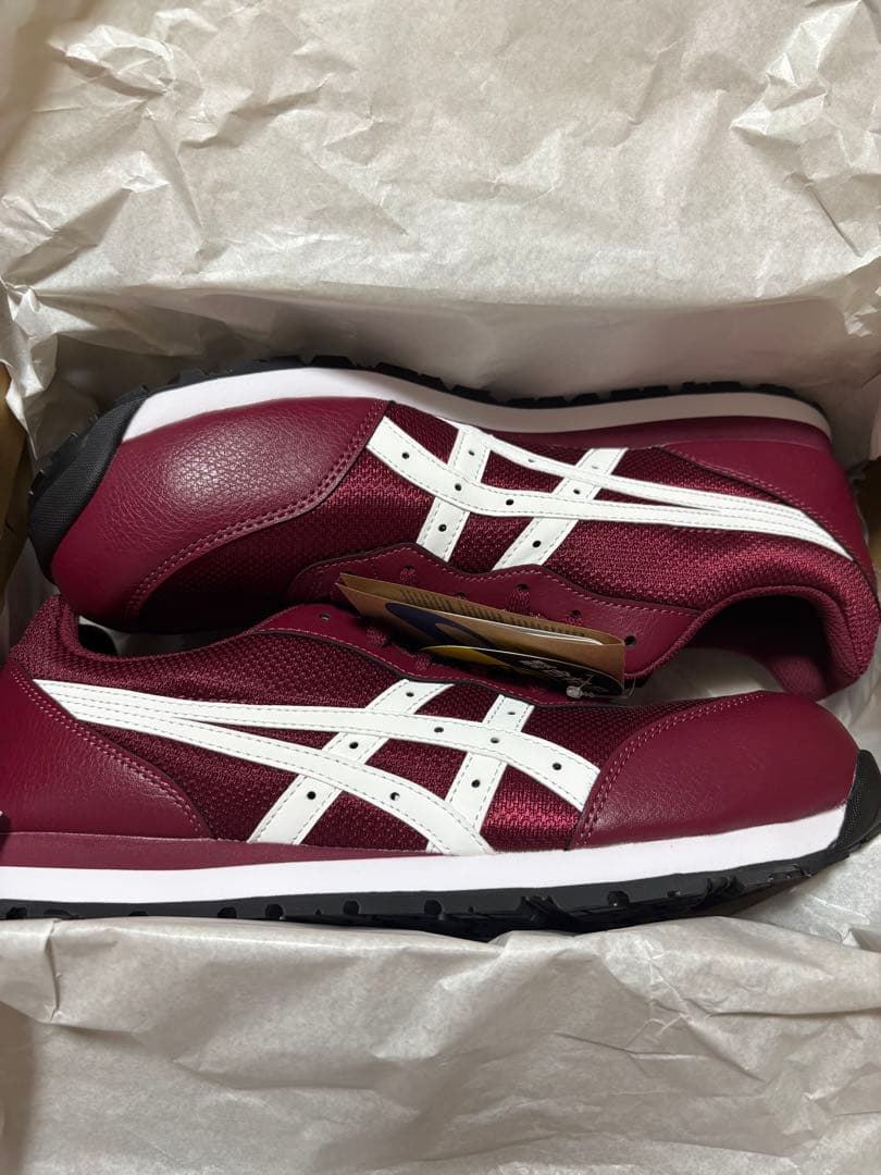 asics CRAFTSMAN PRIDE バーガンディ/ホワイト 安全靴