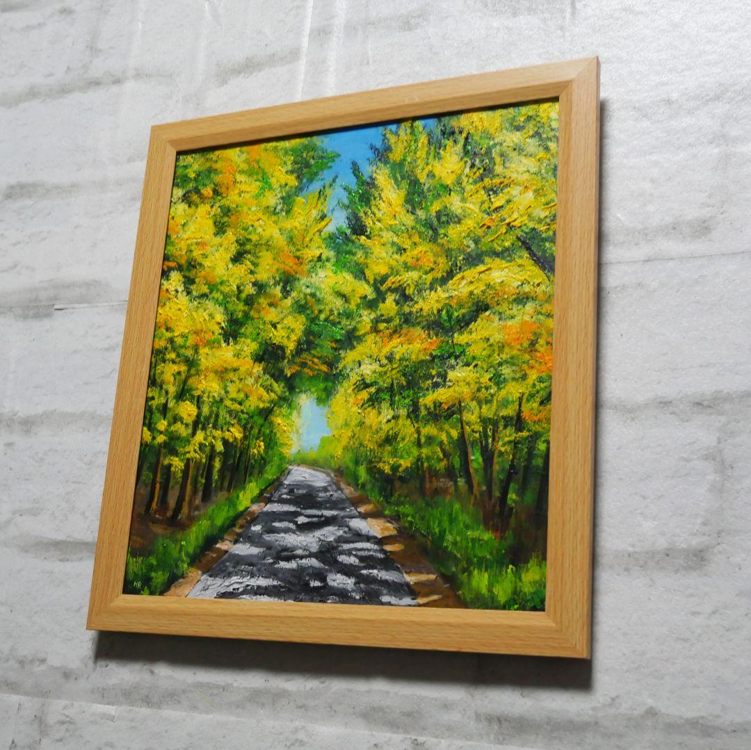 油絵 油彩 油彩画 絵 絵画【ミモザの道】 - メルカリ