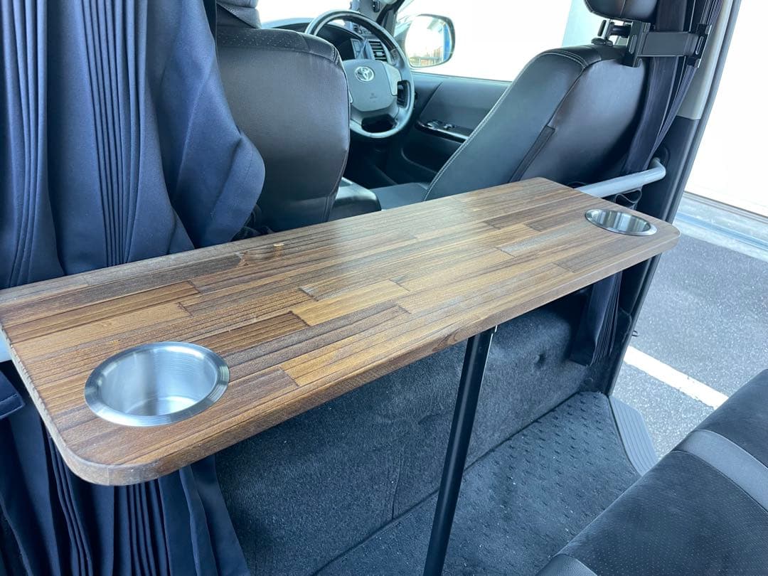 ミディアムサイズ！ハイエース後席用テーブルlot52車中泊