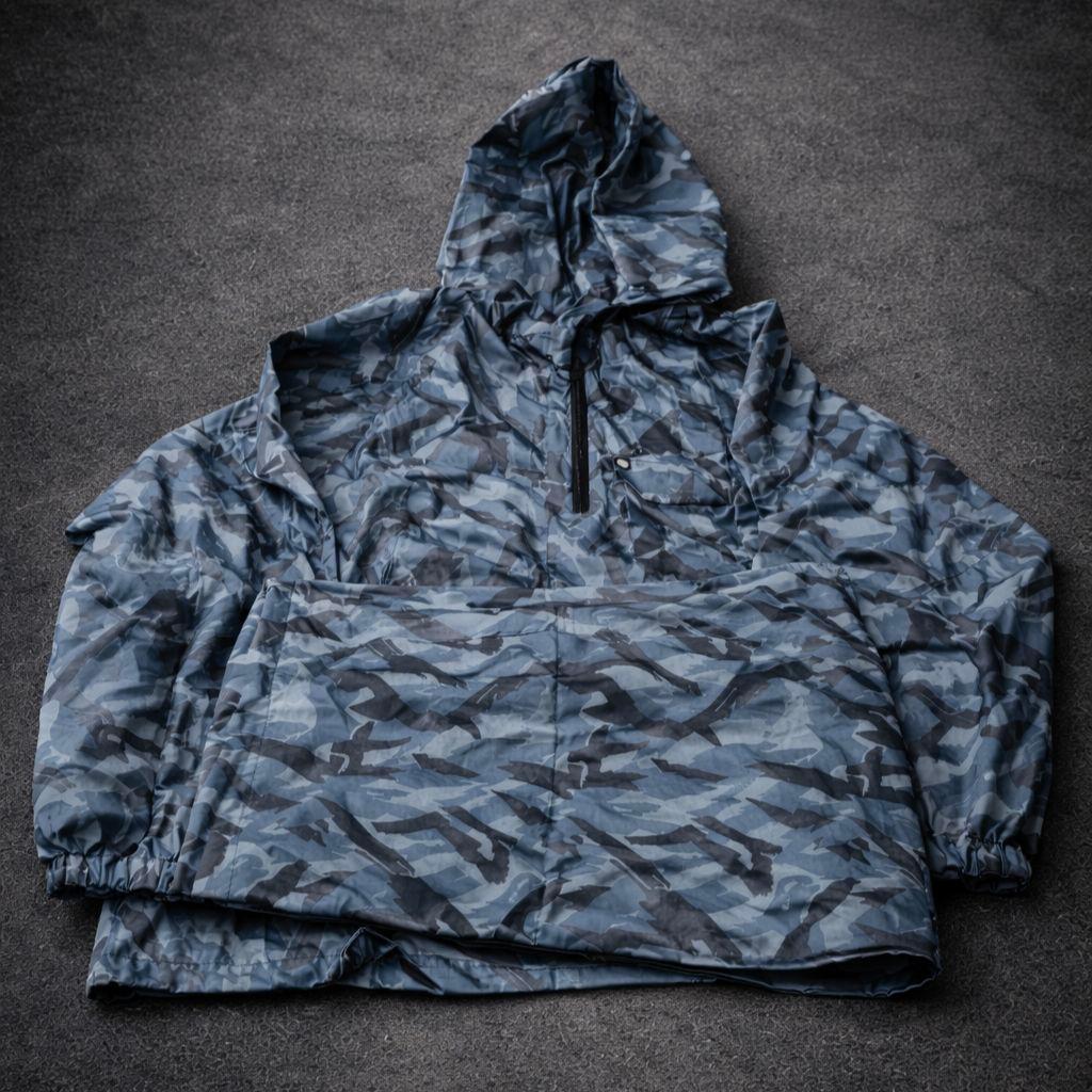 ロシア軍 実物 NPO-SM製 СКЛОН-О 青迷彩 防風スーツ L 官給品