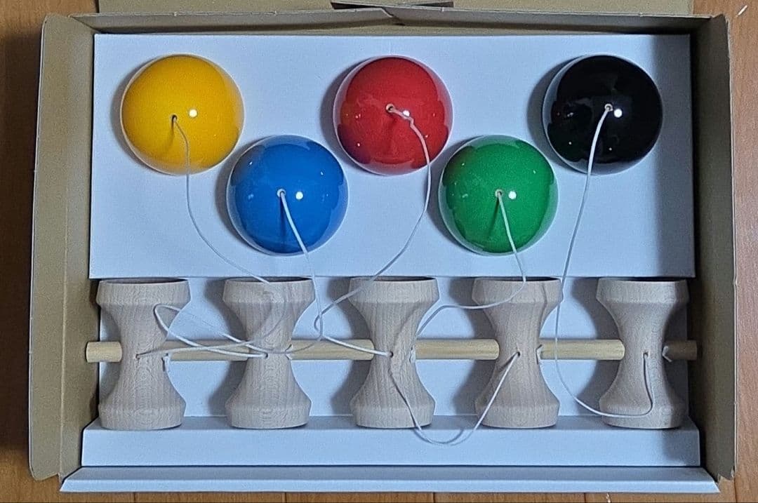 5連けん玉大皿 (カラー) 5連大皿 | 山形工房けん玉SHOP