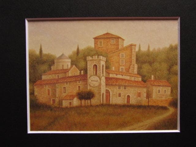 田畑和高、聖なる丘（アレッツオ）、希少な額装用画集より、新品高級額装付