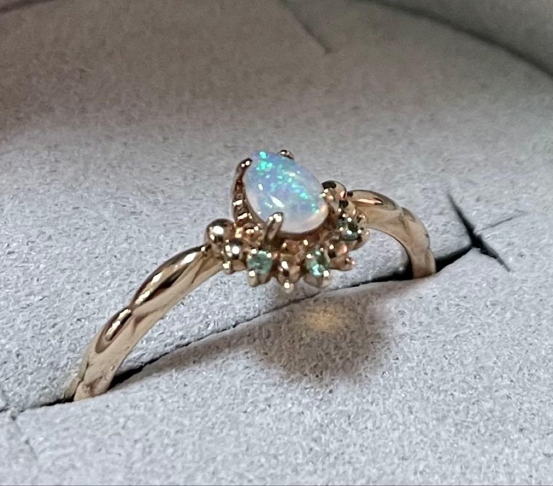 【Pocket Ring】K5オパールリング NOJESS エメラルド 9号