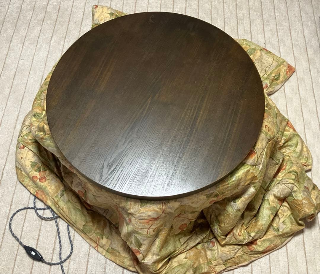 木製電気丸コタツテーブル　兼　ちゃぶ台